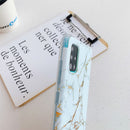 Four Corners Anti-Shattering Flow Gold Marble IMD Phone Back Cover Case For Samsung Galaxy S20 FE/S20 lite(Green DL7)