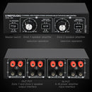 B052 2 In 2 Out Power Amplifier Speaker Selection Switcher with Volume Adjustment, 2 Power Amplifiers Audio Switcher Switch Distribution Comparator, 200W Per Channel