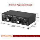 B052 2 In 2 Out Power Amplifier Speaker Selection Switcher with Volume Adjustment, 2 Power Amplifiers Audio Switcher Switch Distribution Comparator, 200W Per Channel