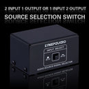 B101 2 In 1 Out (1 In 2 Out) Audio Source Signal Selection Switcher Computer Speaker RCA Lossless Audio Source Switcher