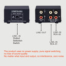 B101 2 In 1 Out (1 In 2 Out) Audio Source Signal Selection Switcher Computer Speaker RCA Lossless Audio Source Switcher