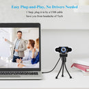 C13 1080P High-Definition Touch 3-level Brightness Web Camera Fill Light Camera Live Webcast Webcam with Tripod