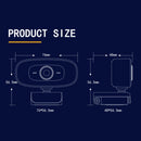 C10 2K HD Without Distortion 360 Degrees Rotate Three-speed Fill Light USB Free Drive Webcams, Built-in Clear Sound Microphone