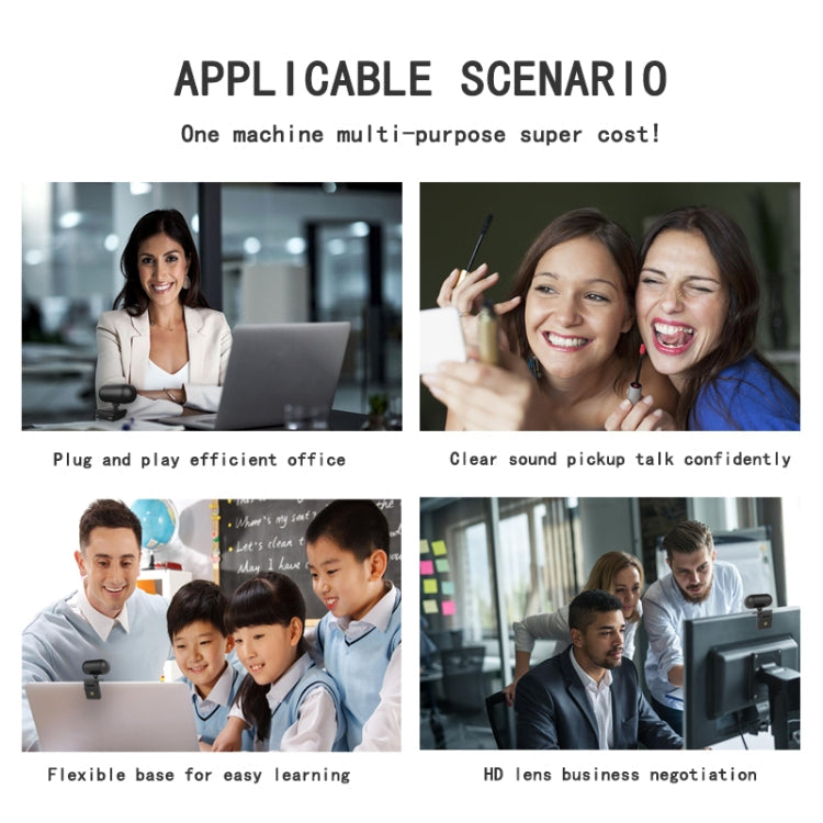 C11 2K Picture Quality HD Without Distortion 360 Degrees Rotate Built-in Microphone Sound Clear Webcams with Tripod(Blue)