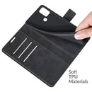 Retro Calf Pattern Buckle Card Wallet Left and Right Flip Phone Holster with Bracket Function For Motorola G30 / G10(Black)
