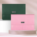 Litchi Pattern PU Leather Waterproof Ultra-thin Protection Liner Bag Briefcase Laptop Carrying Bag for 13-14 inch Laptops(ROSE GOLD)