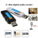 SK001 Professional Rechargeable U-Disk Portable USB Digital Audio Voice Recorder Pen Support TF Card Up to 32GB Dictaphone Flash Drive(White)