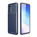 For OPPO Find X3 Lite Carbon Fiber Texture Shockproof TPU Case(Blue)