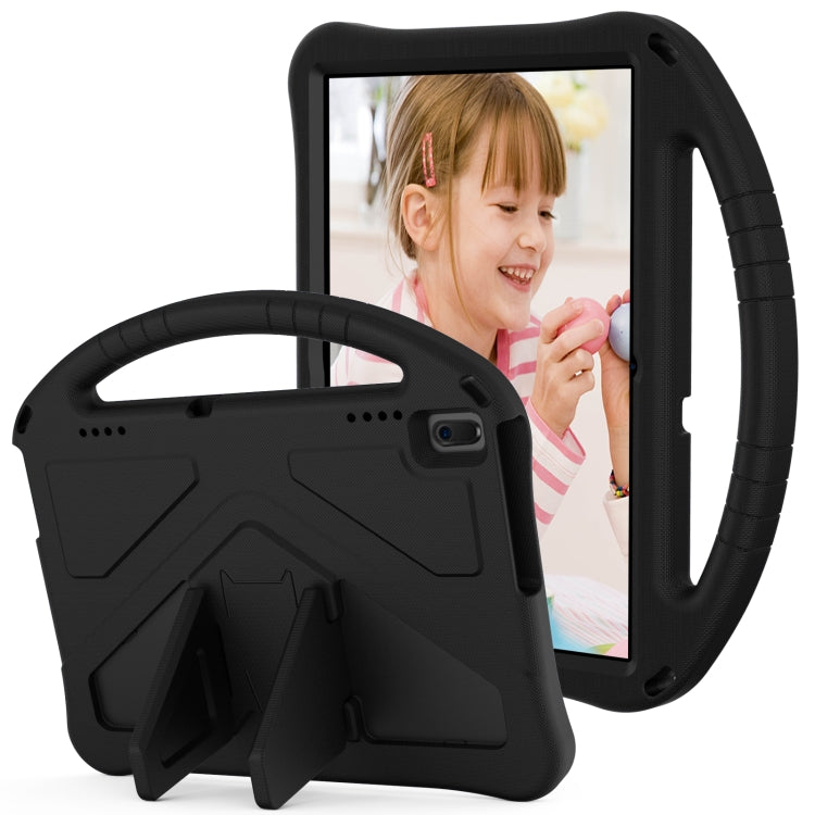 For Lenovo Tab E10 TB-X104F EVA Flat Anti Falling Protective Case Shell with Holder(Black)