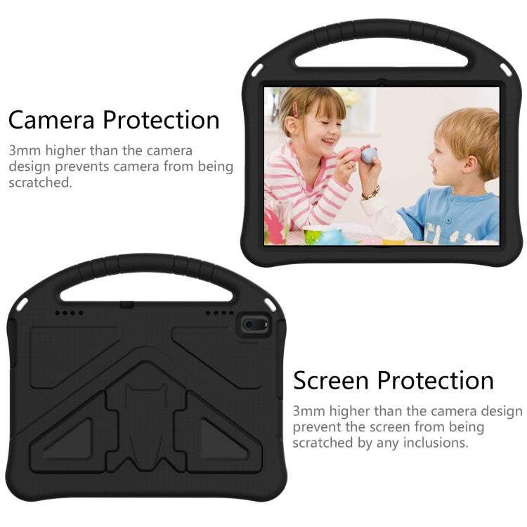 For Lenovo Tab E10 TB-X104F EVA Flat Anti Falling Protective Case Shell with Holder(Black)