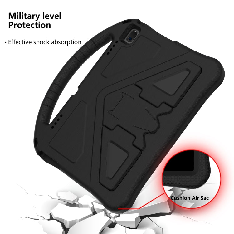 For Lenovo Tab E10 TB-X104F EVA Flat Anti Falling Protective Case Shell with Holder(Black)