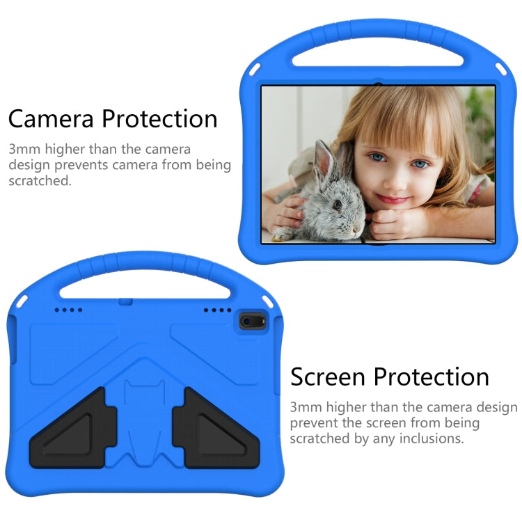 For Lenovo Tab E10 TB-X104F EVA Flat Anti Falling Protective Case Shell with Holder(Blue)