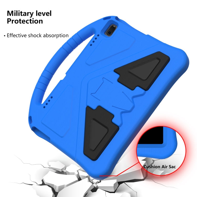 For Lenovo Tab E10 TB-X104F EVA Flat Anti Falling Protective Case Shell with Holder(Blue)