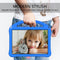 For Lenovo Tab E10 TB-X104F EVA Flat Anti Falling Protective Case Shell with Holder(Blue)