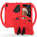 For Lenovo Tab E10 TB-X104F EVA Flat Anti Falling Protective Case Shell with Holder(Red)