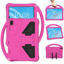 For Lenovo Tab E10 TB-X104F EVA Flat Anti Falling Protective Case Shell with Holder(RoseRed)