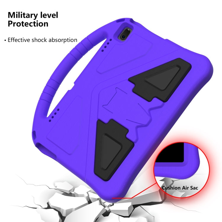For Lenovo Tab E10 TB-X104F EVA Flat Anti Falling Protective Case Shell with Holder(Purple)