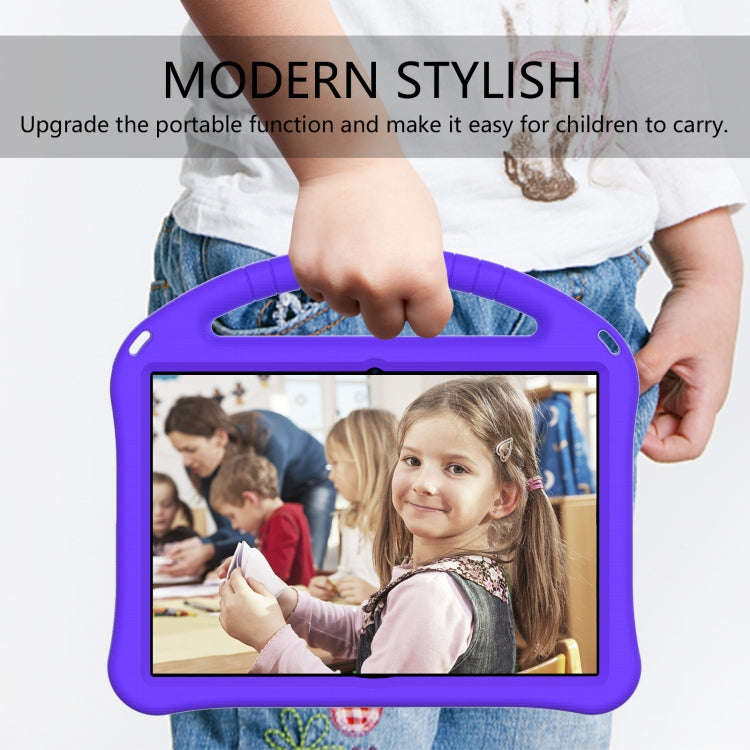For Lenovo Tab E10 TB-X104F EVA Flat Anti Falling Protective Case Shell with Holder(Purple)