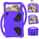 For Lenovo Tab E10 TB-X104F EVA Flat Anti Falling Protective Case Shell with Holder(Purple)