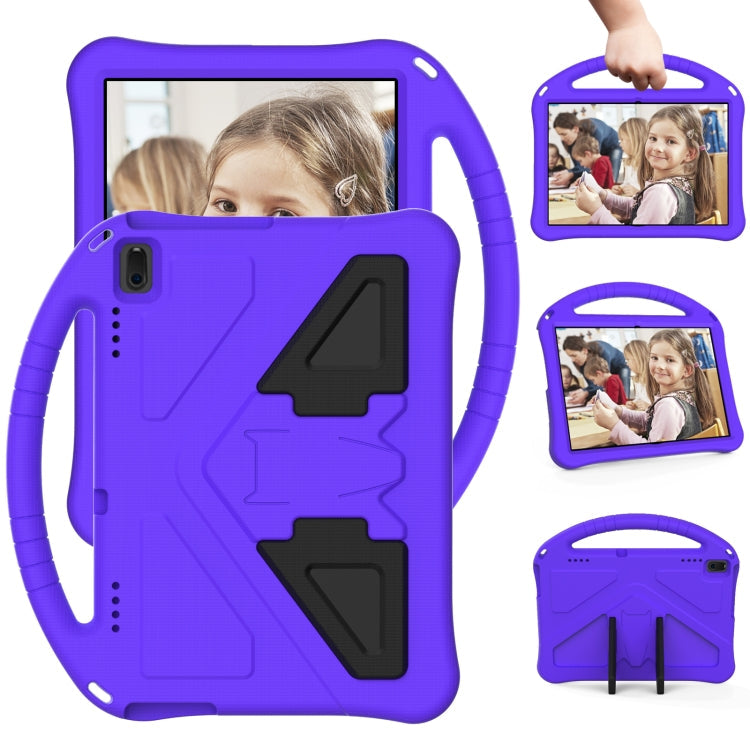 For Lenovo Tab E10 TB-X104F EVA Flat Anti Falling Protective Case Shell with Holder(Purple)