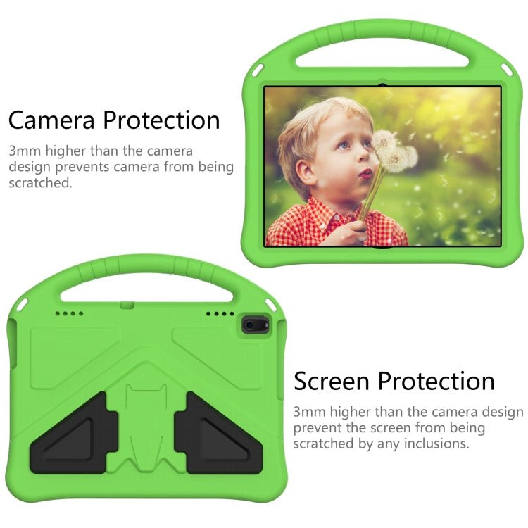 For Lenovo Tab E10 TB-X104F EVA Flat Anti Falling Protective Case Shell with Holder(Green)