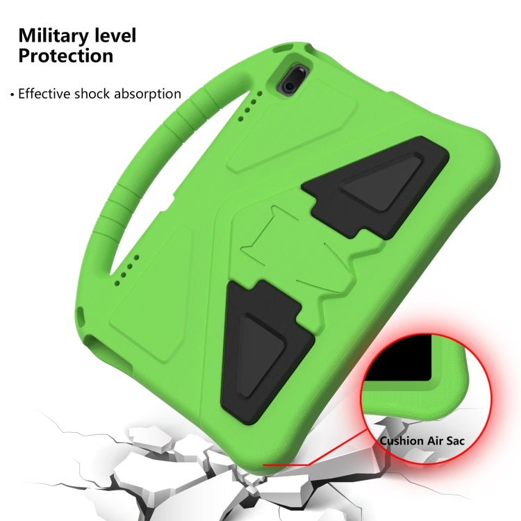 For Lenovo Tab E10 TB-X104F EVA Flat Anti Falling Protective Case Shell with Holder(Green)