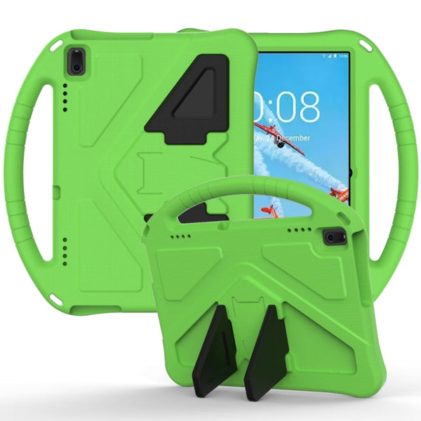 For Lenovo Tab E10 TB-X104F EVA Flat Anti Falling Protective Case Shell with Holder(Green)
