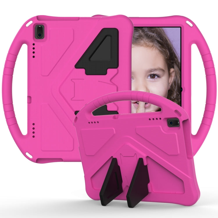 For Lenovo Tab 4 10(TB-X304F/N) EVA Flat Anti Falling Protective Case Shell with Holder(RoseRed)
