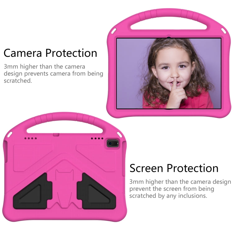For Lenovo Tab 4 10(TB-X304F/N) EVA Flat Anti Falling Protective Case Shell with Holder(RoseRed)