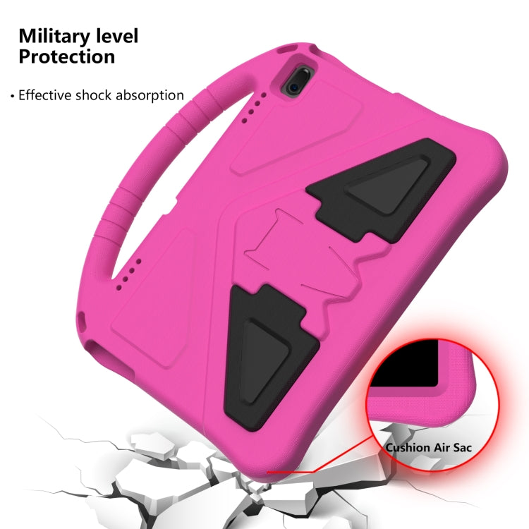 For Lenovo Tab 4 10(TB-X304F/N) EVA Flat Anti Falling Protective Case Shell with Holder(RoseRed)