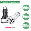 YSY-312 2 in 1 18W Portable QC3.0 Dual USB Car Charger + 1m 3A USB to USB-C / Type-C Data Cable Set(Black)