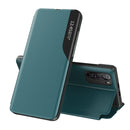 For Xiaomi Redmi K40 / K40 Pro Side Display Magnetic Shockproof Horizontal Flip Leather Case with Holder(Green)
