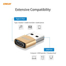 ENKAY ENK-AT105 USB Male to USB-C / Type-C Female Aluminium Alloy Adapter Converter, Support Quick Charging & Data Transmission(Black)