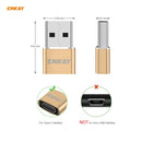 ENKAY ENK-AT105 USB Male to USB-C / Type-C Female Aluminium Alloy Adapter Converter, Support Quick Charging & Data Transmission(Black)