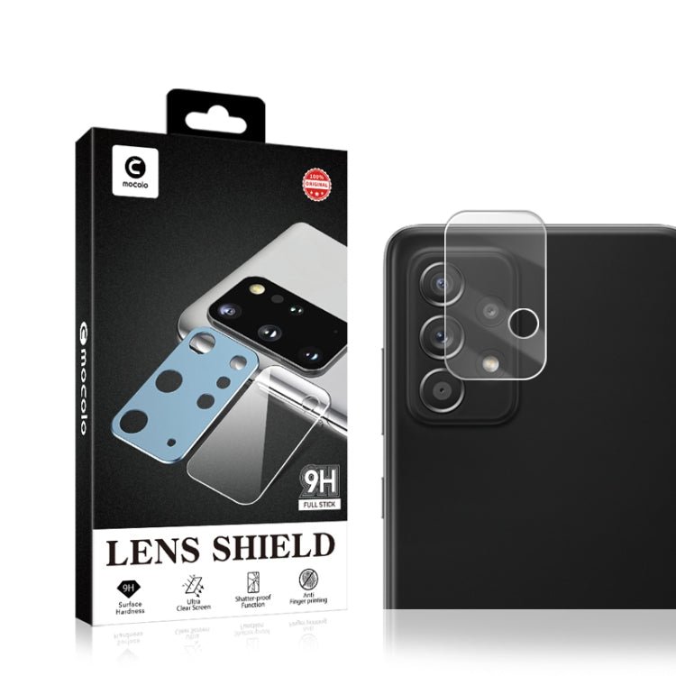 For Samsung Galaxy A52 5G / 4G 2PCS mocolo 0.15mm 9H 2.5D Round Edge Rear Camera Lens Tempered Glass Film