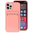 TPU + Flannel Lining Shockproof Case with Card Slots For iPhone 12 Pro(Pink)