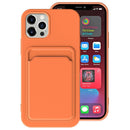 TPU + Flannel Lining Shockproof Case with Card Slots For iPhone 12 Pro(Orange)