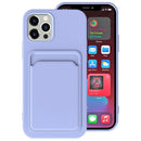 TPU + Flannel Lining Shockproof Case with Card Slots For iPhone 12 Pro(Light Purple)