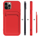 TPU + Flannel Lining Shockproof Case with Card Slots For iPhone 12 Pro(Pink)