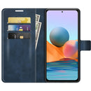 For Xiaomi Redmi Note 10 Pro Retro Calf Pattern Buckle Horizontal Flip Leather Case with Holder & Card Slots & Wallet(Blue)