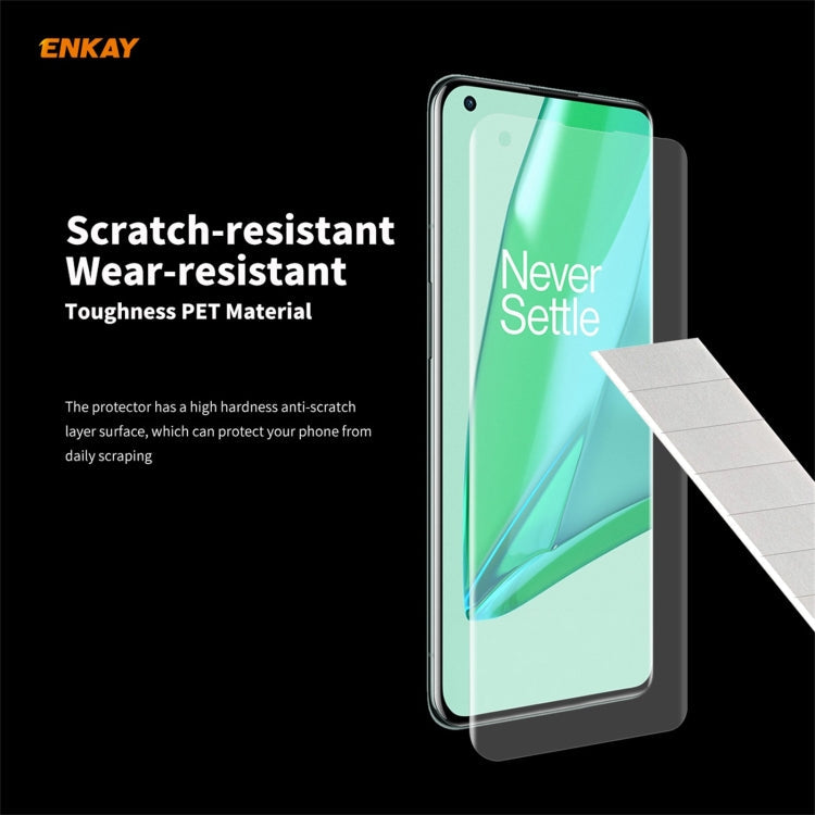 5 PCS For OnePlus 9 Pro ENKAY Hat-Prince 3D Full Screen PET Curved Hot Bending HD Screen Protector Soft Film