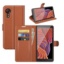 For Samsung Galaxy Xcover 5 / Xcover 5S Litchi Texture Horizontal Flip Protective Case with Holder & Card Slots & Wallet(Brown)