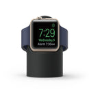 Retro Round Base Silicone Bracket For Apple Watch(Black)