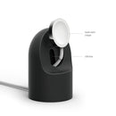 Retro Round Base Silicone Bracket For Apple Watch(Black)