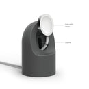 Retro Round Base Silicone Bracket For Apple Watch(Gray)