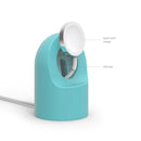 Retro Round Base Silicone Bracket For Apple Watch (Sky Blue)