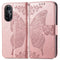 For Huawei Nova 8 Pro Butterfly Love Flower Embossed Horizontal Flip Leather Case with Bracket & Card Slot & Wallet & Lanyard(Rose Gold)