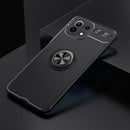 For Xiaomi Mi 11 Lite Metal Ring Holder 360 Degree Rotating TPU Case(Black+Black)