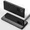 For Samsung Galaxy Z Fold2 5G Plated Mirror Horizontal Flip Leather Case with Holder(Black)