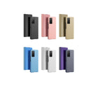 For Samsung Galaxy Z Fold2 5G Plated Mirror Horizontal Flip Leather Case with Holder(Blue)